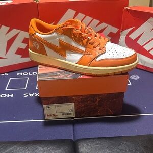 Nike Orange and White Sneakers